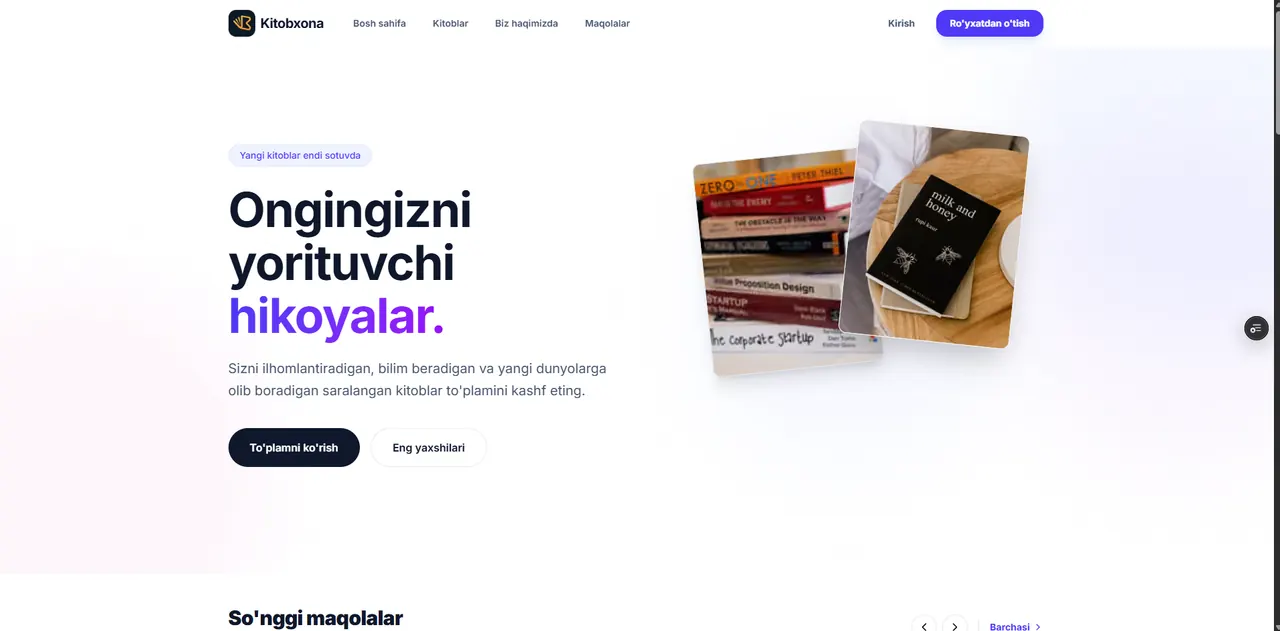 Kitobxona home page