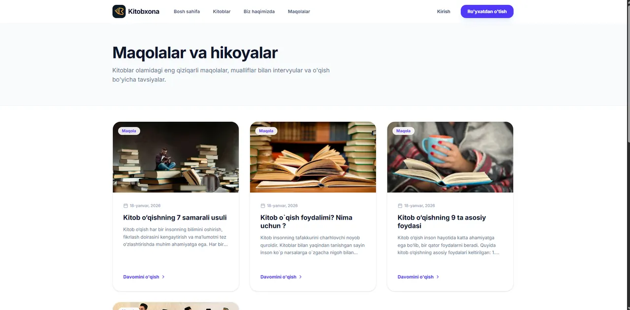 Articles and reading recommendations